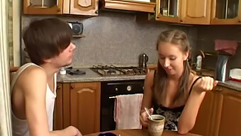 Amateur Couple Enjoys Coffee And Vaginal Sex